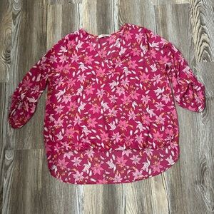 Beacon Apparel Floral Pink Women's Top
